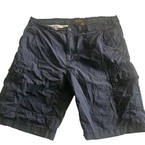 Wear First Shorts Mens 40 Navy Blue Ripstop Cargo‎ Pockets Stretch Cotton Casual